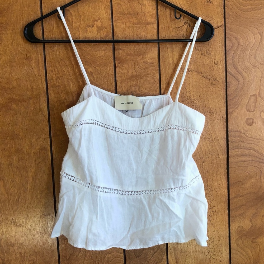 The ldrs Lace Tank Top Sleeveless Shirt Blouse S